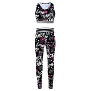 Girls' Tracksuit Outfit, Camouflage Printed Tanks, Crop Top and Leggings Pants, Children Sportswear, Gym Workout Suits, Bra Tops