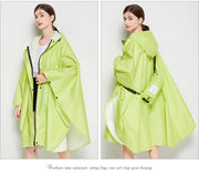 Hooded Rain Coat Cover Trench Poncho Cloak Impermeable Raincoat Backpack Women Men Waterproof Zipper Stylish Fashion Oversize