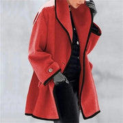 Women's Autumn And Winter Woolen Coat  Autumn Winter Long Sleeve Casual Outwears Fashion Women Woolen Solid Loose Jacket