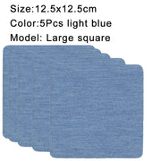 5Pcs Denim Iron-on Jean Patches Self Adhesive Patches Cotton Blue Repair Patch for DIY Denim Jeans Clothing Repair Jacket Decor