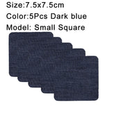 5Pcs Denim Iron-on Jean Patches Self Adhesive Patches Cotton Blue Repair Patch for DIY Denim Jeans Clothing Repair Jacket Decor