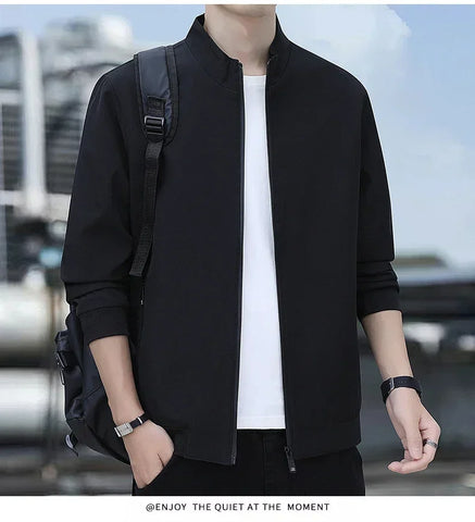 2024 New Spring and Autumn Business Jacket Men Casual Blazer Jacket Lightweight Workwear Clothes Men Fashion Solid Color Coats