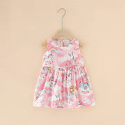 Girl Dress Cotton Summer Kids Clothes Girls Children Flower Dresses Sleeveless Princess Party Outfit Children's Clothing