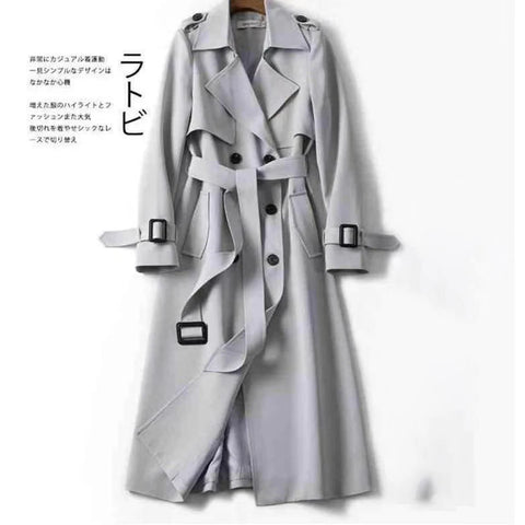 Autumn Winter Long Sleeve Trench Coat For Women 2024 Fashion Loose Office Lady Long Outerwears Jacket Coats Female Clothing