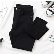 New Women Pants Autumn Elastic Pencil Trousers High Waist Ladies Tight Clothing Slim Fit Casual Skinny Denim  Women Jeans PTKPCC