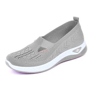 Women's New Summer Shoes Mesh Breathable Sneakers Light Slip on Flat Platform Casual Shoes Ladies Anti-slip Walking Woven Shoes