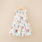 Girl Dress Cotton Summer Kids Clothes Girls Children Flower Dresses Sleeveless Princess Party Outfit Children's Clothing