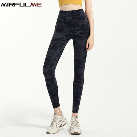 Women Camouflage Sport Leggings High Waist Hip Lifting Yoga Pant Girls Elastic Gym Workout Tights Slim Running Sweatpants Female