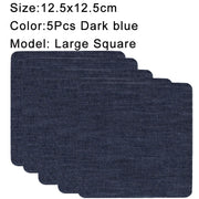 5Pcs Denim Iron-on Jean Patches Self Adhesive Patches Cotton Blue Repair Patch for DIY Denim Jeans Clothing Repair Jacket Decor