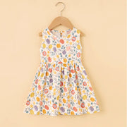 Girl Dress Cotton Summer Kids Clothes Girls Children Flower Dresses Sleeveless Princess Party Outfit Children's Clothing