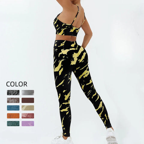 Sport Pants Woman Gym Camouflage Yoga Compression Pants Ladies Leggings Workout Sports Elasticity Yoga Clothes Suit Sportswear