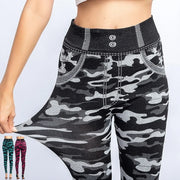 Women Camouflage Sports Yoga Leggings High Waist Gym Fitness Running Pants Seamless Stitching Hollow Sports Workout Leggings