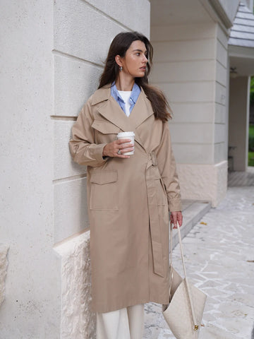 Women 2024 Fall / Winter Stylish Casual Trench Coat