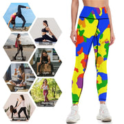 Rainbow Camo Camouflage Leggings sport set gym clothing Womens Leggings