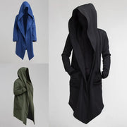 Fashionable Trench Coat  Warm Leisure Men Coat  Solid Color Long Sleeve Men Jacket