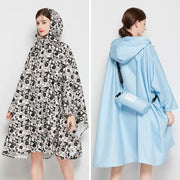 Hooded Rain Coat Cover Trench Poncho Cloak Impermeable Raincoat Backpack Women Men Waterproof Zipper Stylish Fashion Oversize