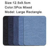 5Pcs Denim Iron-on Jean Patches Self Adhesive Patches Cotton Blue Repair Patch for DIY Denim Jeans Clothing Repair Jacket Decor