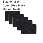 5Pcs Denim Iron-on Jean Patches Self Adhesive Patches Cotton Blue Repair Patch for DIY Denim Jeans Clothing Repair Jacket Decor