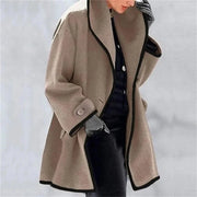 Women's Autumn And Winter Woolen Coat  Autumn Winter Long Sleeve Casual Outwears Fashion Women Woolen Solid Loose Jacket