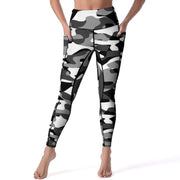 Woodland Camo Leggings Military Camouflage High Waist Yoga Pants Cute Elastic Yoga Legging Female Graphic Gym Sport Pants