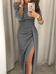 Spring Summer Women Clothes 2022 Elegant Long Dress Sexy Club Dress Evening Party Women Dresses Off Shoulder High Waist Vestido