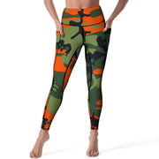 Woodland Camo Leggings Military Camouflage High Waist Yoga Pants Cute Elastic Yoga Legging Female Graphic Gym Sport Pants