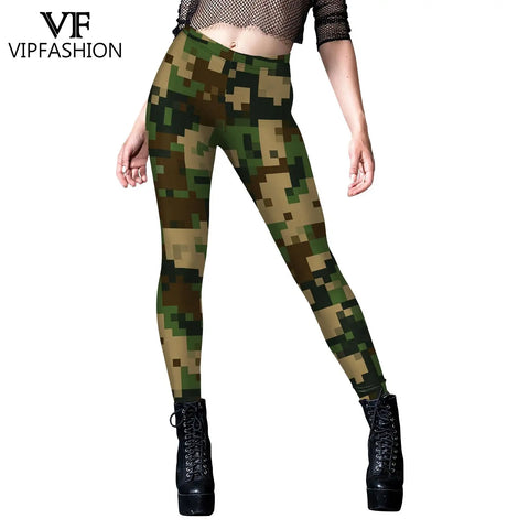 VIP FASHION Camouflage Women Leggings Elastic Fitness Trousers Outdoor Sport Workout Pants for Gym Female Sexy Slim Tights