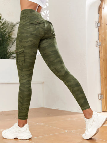 2024 Pockets Camouflage Gym Leggings Women High Waist Fitness Sport  Leggings Of Women Running Outdoors Compression Fashion Pant