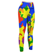 Rainbow Camo Camouflage Leggings sport set gym clothing Womens Leggings