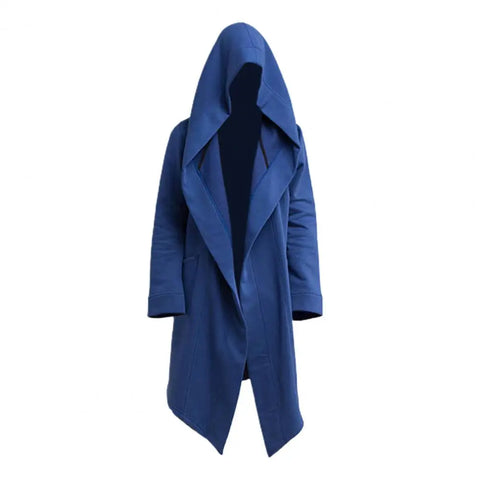 Fashionable Trench Coat  Warm Leisure Men Coat  Solid Color Long Sleeve Men Jacket