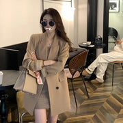 Sexy 2 Piece Outfits 2024 Blazer Suit Elegant Summer Women's Matching Sets Set of Two Fashion Pieces for Women Short Dress Trend