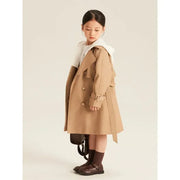 Girls Coat Girl Trench Long Trench 2023 New Children Autumn Stylish High-grade Coat Girl Autumn and Winter Coats Clothes