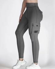 Leggings Women 2024 Spring Fashion Pocket Design Active Pants Casual High Waist Plain Skinny Daily Long Sports Yoga Leggings