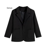 Blazer Men Oversized Spring Autumn Korean Fashion Casual Suit Jacket Streetwear Clothes Mens Single Breasted Blazer Lightweight