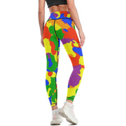 Rainbow Camo Camouflage Leggings sport set gym clothing Womens Leggings