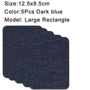 5Pcs Denim Iron-on Jean Patches Self Adhesive Patches Cotton Blue Repair Patch for DIY Denim Jeans Clothing Repair Jacket Decor