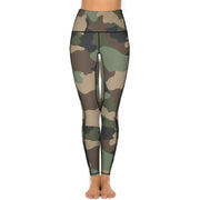 Woodland Camo Leggings Military Camouflage High Waist Yoga Pants Cute Elastic Yoga Legging Female Graphic Gym Sport Pants